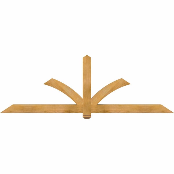 Ekena Millwork Redmond Rough Sawn Timber Gable Bracket, Western Red Cedar, 84"W x 28"H x 4"D x 4"F, 8/12 Pitch GBW084X28X0404RED00RWR - main